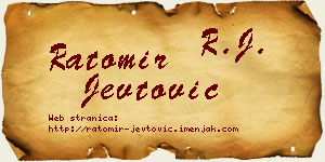 Ratomir Jevtović vizit kartica